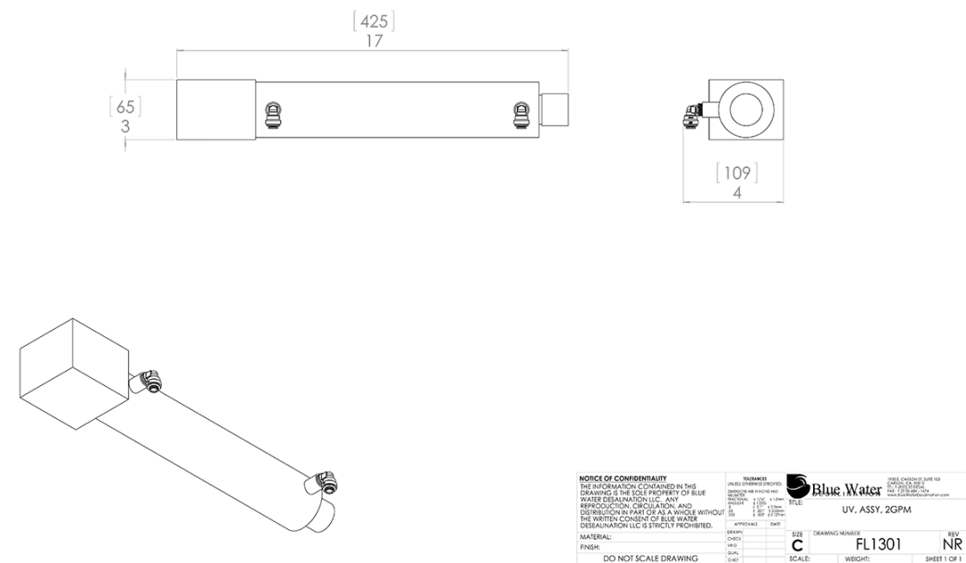 UV Sterilizer Blue Water Desalination