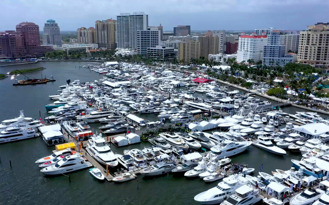 Palm Beach Boat Show aerial