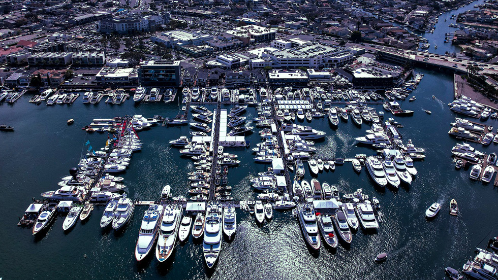 Aerial Photo at the Newport Beach International Boat Show